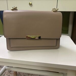 Michael Kors Beige Crossbody Bag with Gold Accents